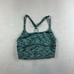 Outdoor Voices Sports Bra Womens Small Heathered Green FreeForm Strappy Yoga Gym